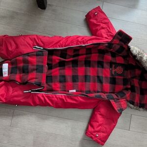 Red and Black Plaid  Snow Suit Baby 6-12 Month Canadiana